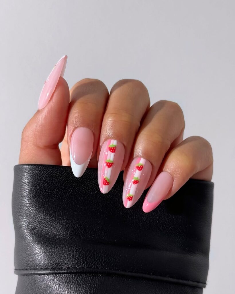 Strawberry Milk Nails