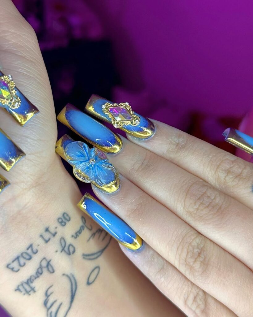 Royal Blue with Gold Foil