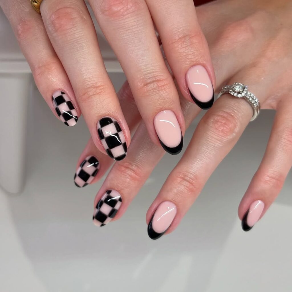 Checkerboard Nails