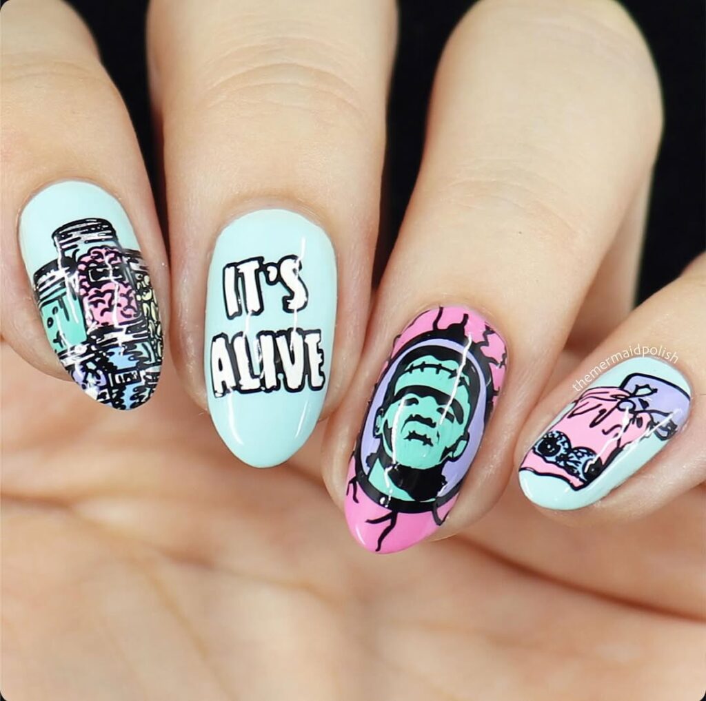 Frankenstein Nails