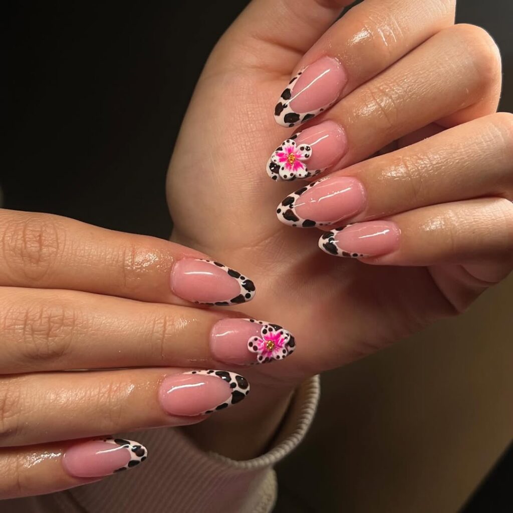Animal Print Almond Nails