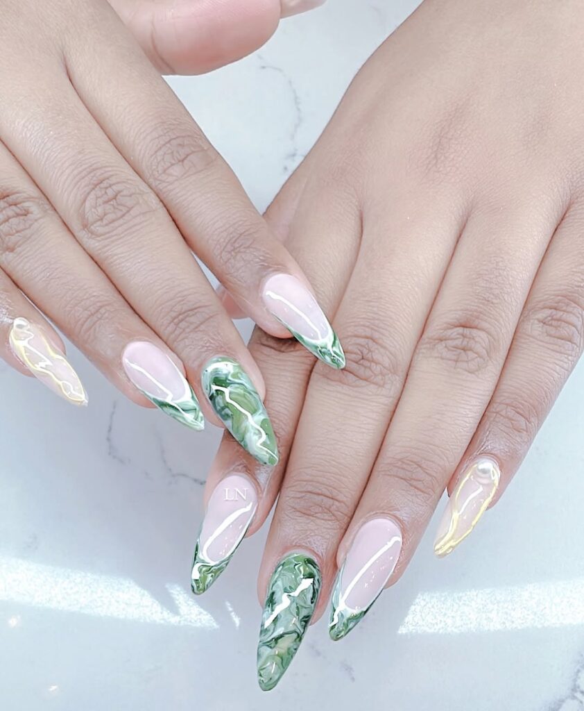 Marble Effect Nails