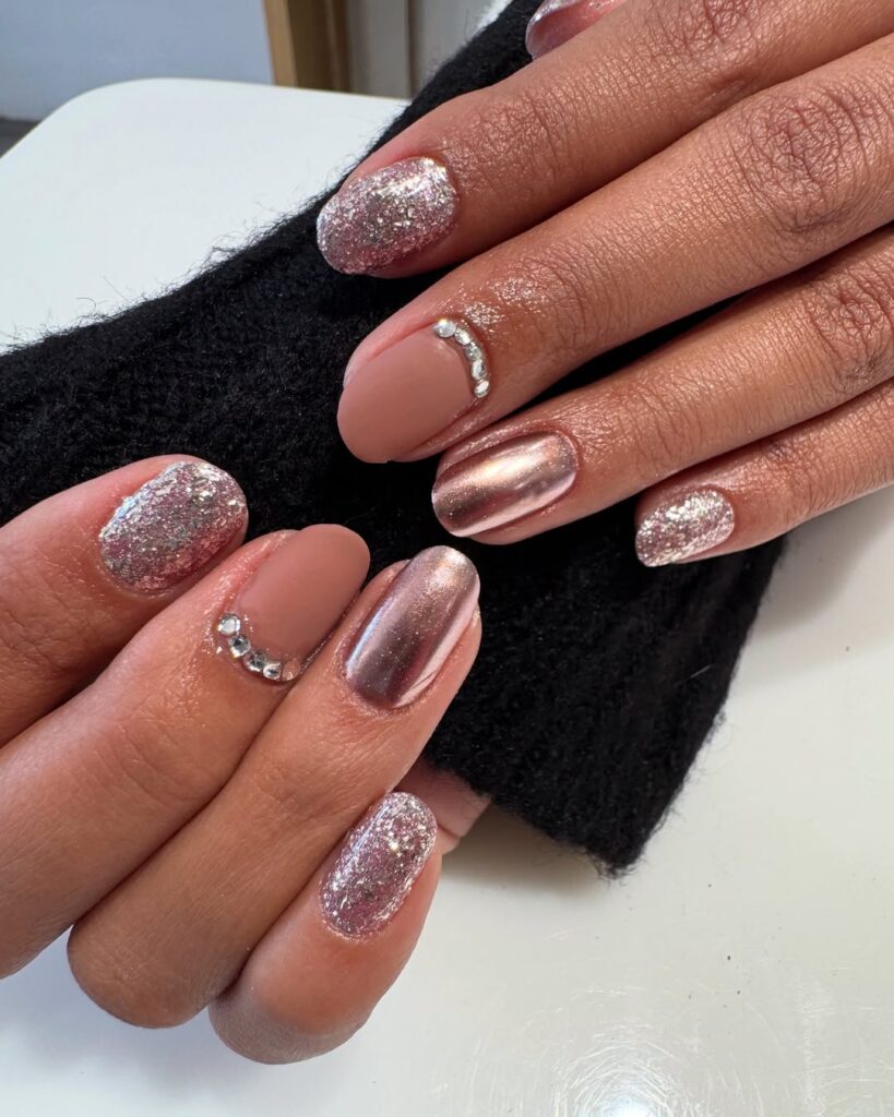 Brown with Rhinestone Accents