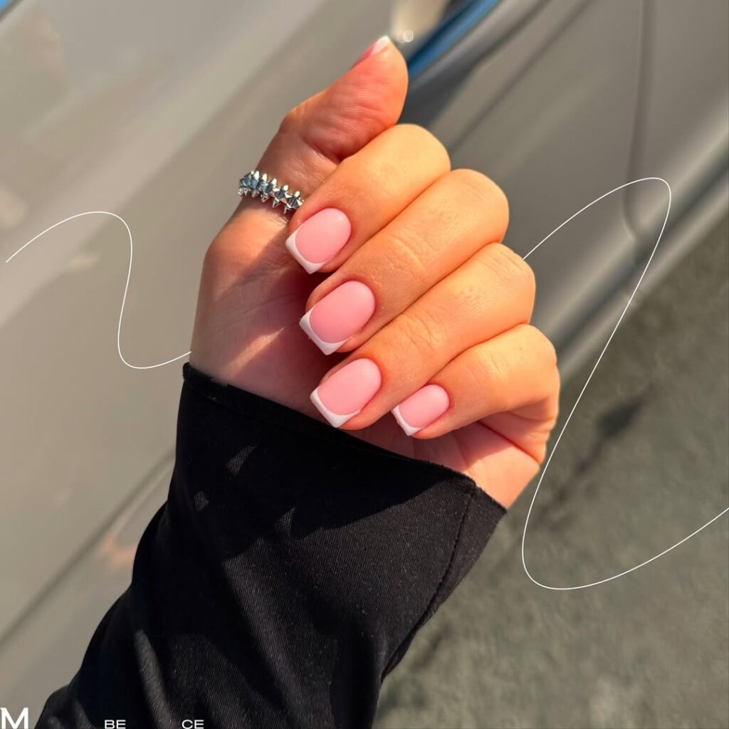 Matte French Manicure