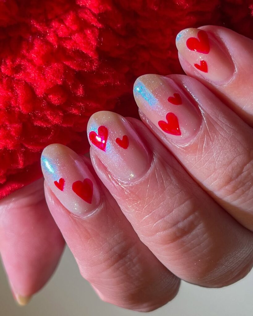 Heart-Shaped Nail Art