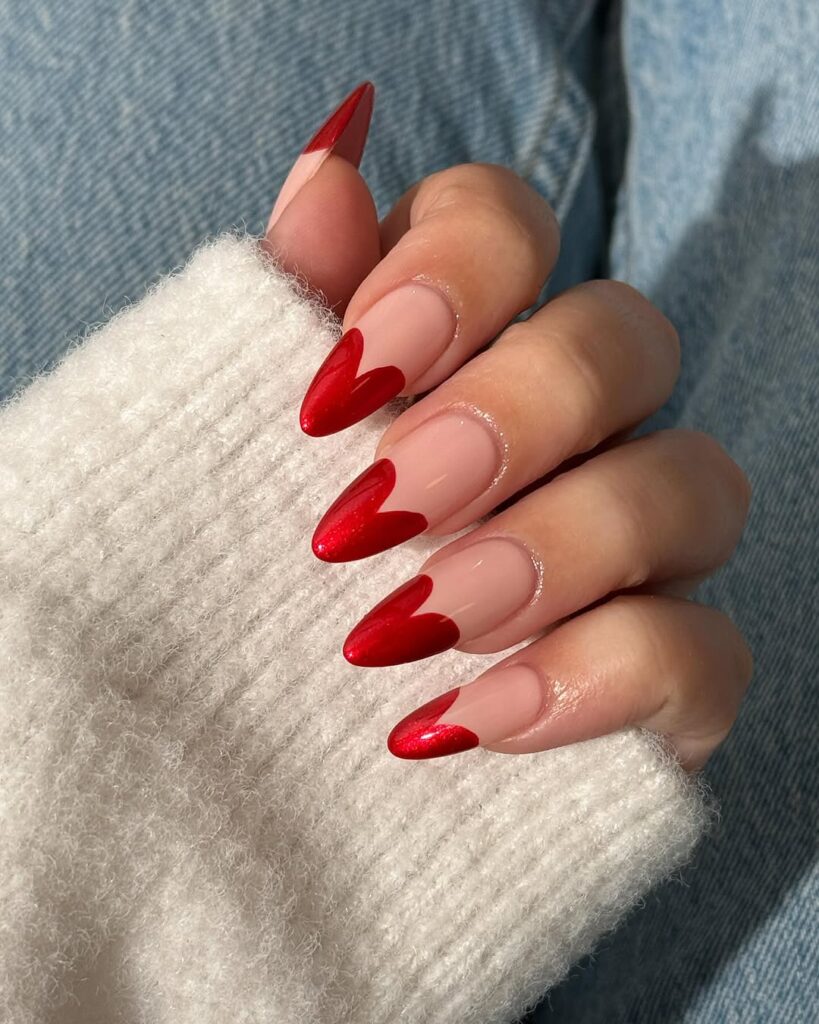 Heart French Tips