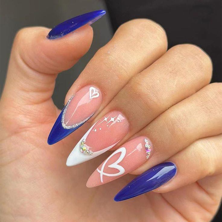 Classic Navy Blue Nails