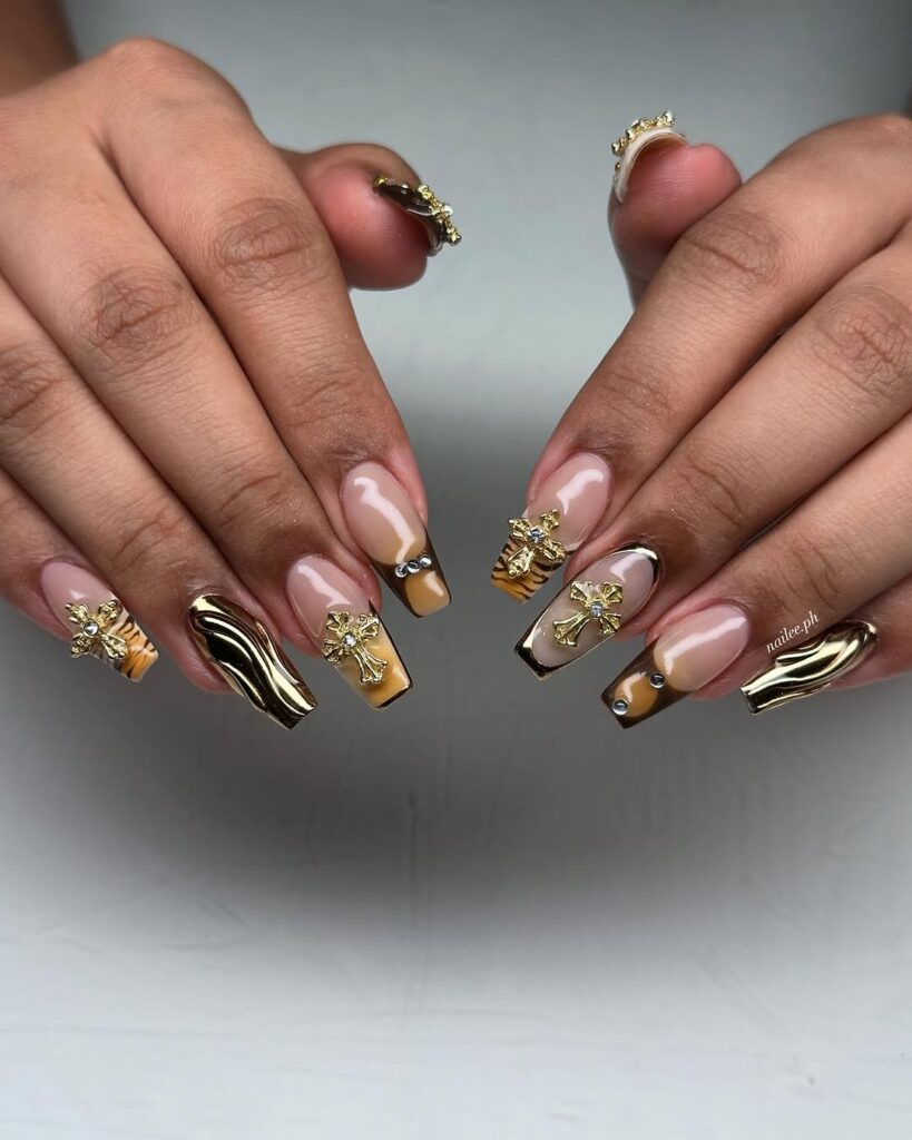 Brown and Gold Glam