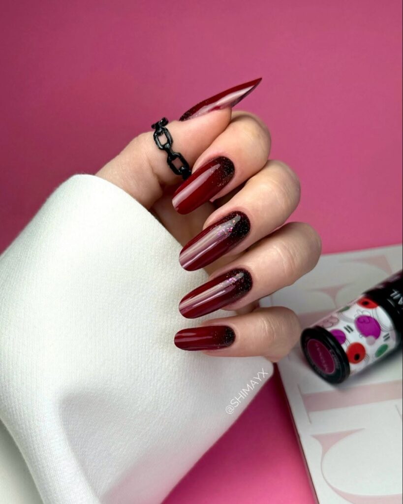 Rich Burgundy Nails