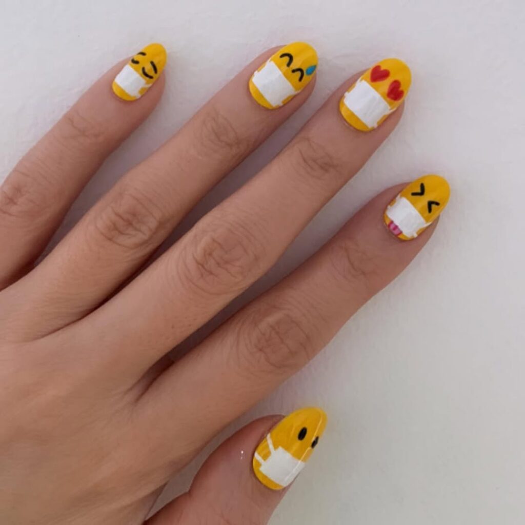 Smiley Face Nails