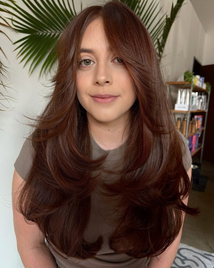 Butterfly Cut with Curtain Bangs